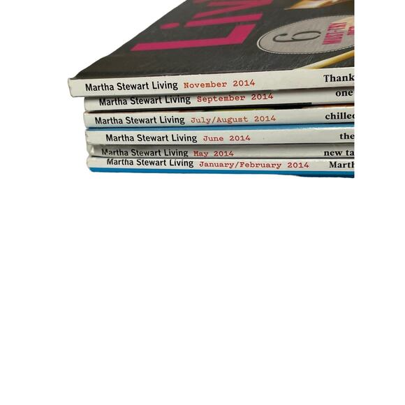 Martha Stewart Living Magazine 2014 Lot Of 6 Various Some Include Recipe Cards - Picture 4 of 14
